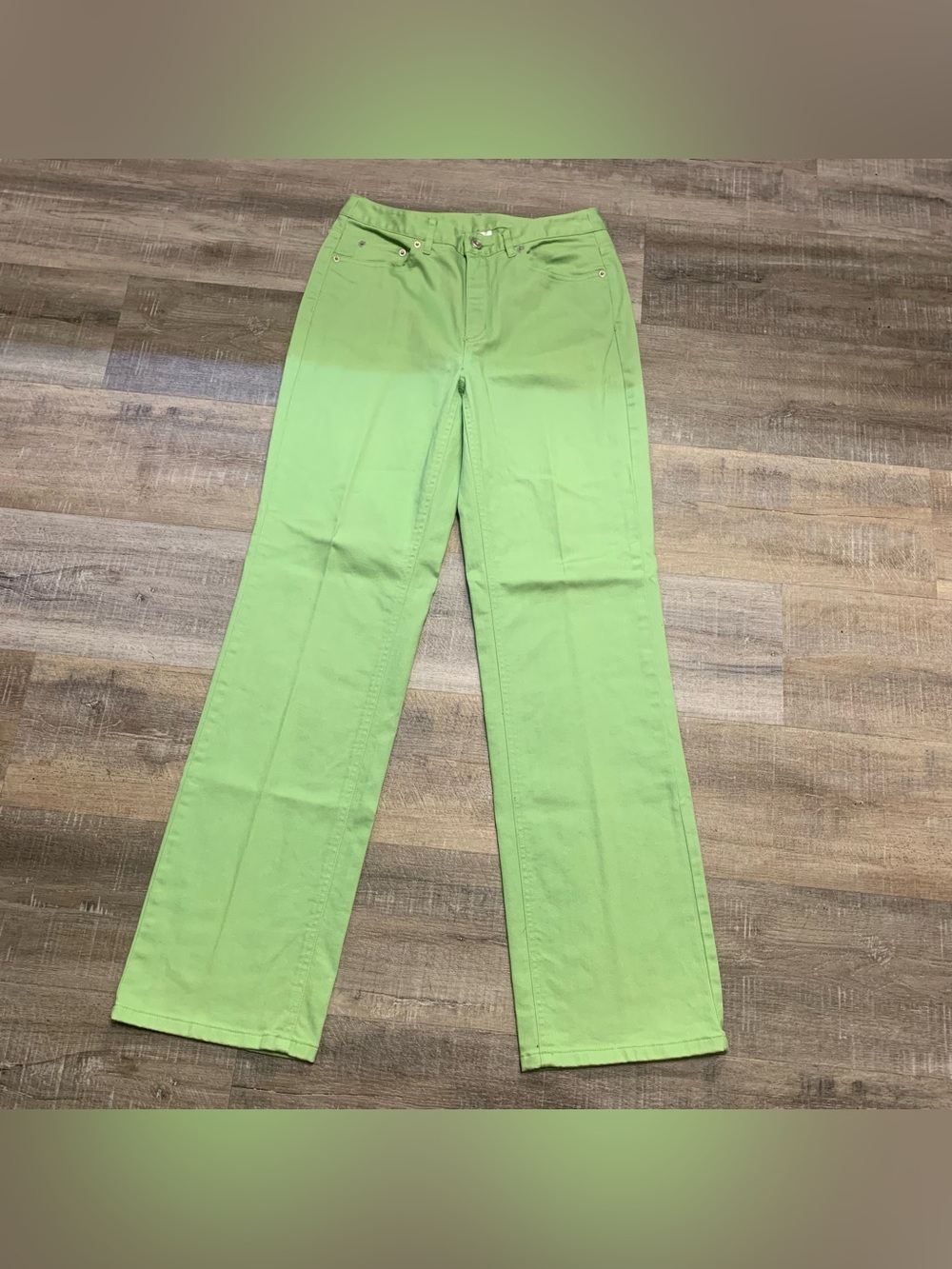 Talbots Bright Lime Green Straight jeans Women’s Size 6